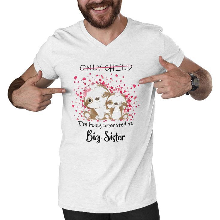Im Being Promoted To Big Sister 2022 Pregnancy Announcement Men V-Neck Tshirt