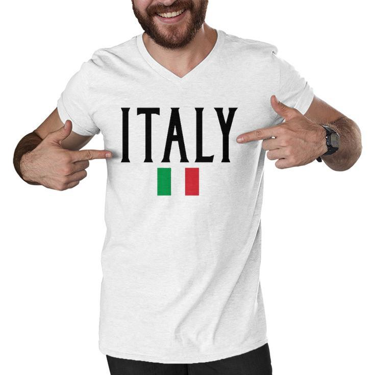 Italy Flag Vintage Black Text Festa Della Repubblica Men V-Neck Tshirt