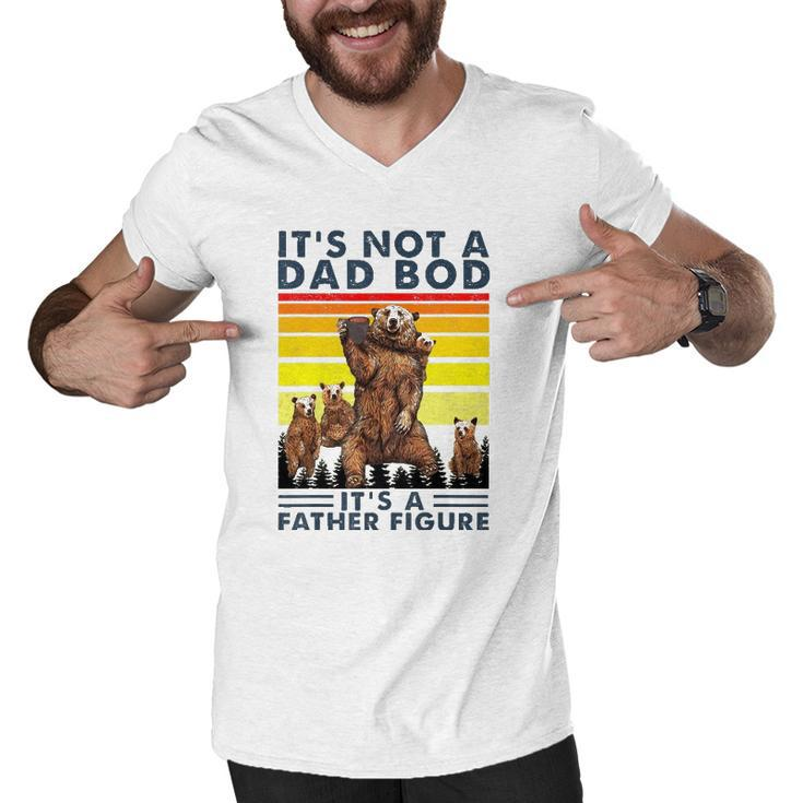 Its Not A Dad Bod Its Father Figure Bear Coffee Lover Men V-Neck Tshirt