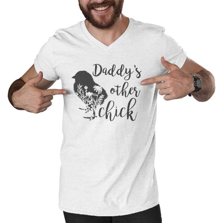 Kids Daddys Other Chick Baby  Men V-Neck Tshirt