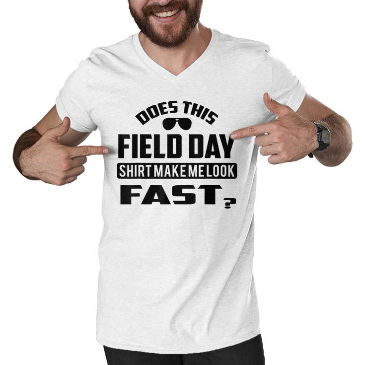 Kids Field Day  For Teache Yellow Field Day  Men V-Neck Tshirt