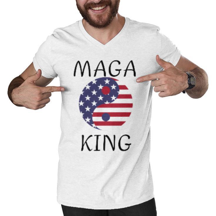 King Maga  Men V-Neck Tshirt