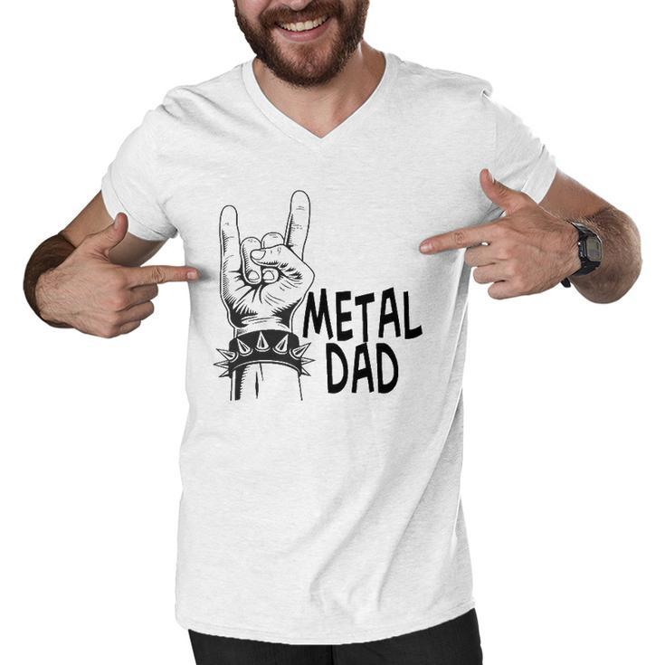 Metal Dad Classic Fathers Day Men V-Neck Tshirt