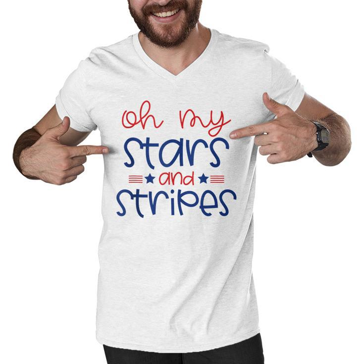 Oh My Stars And Stripes Fourth Of July  For Women Kids  V2 Men V-Neck Tshirt