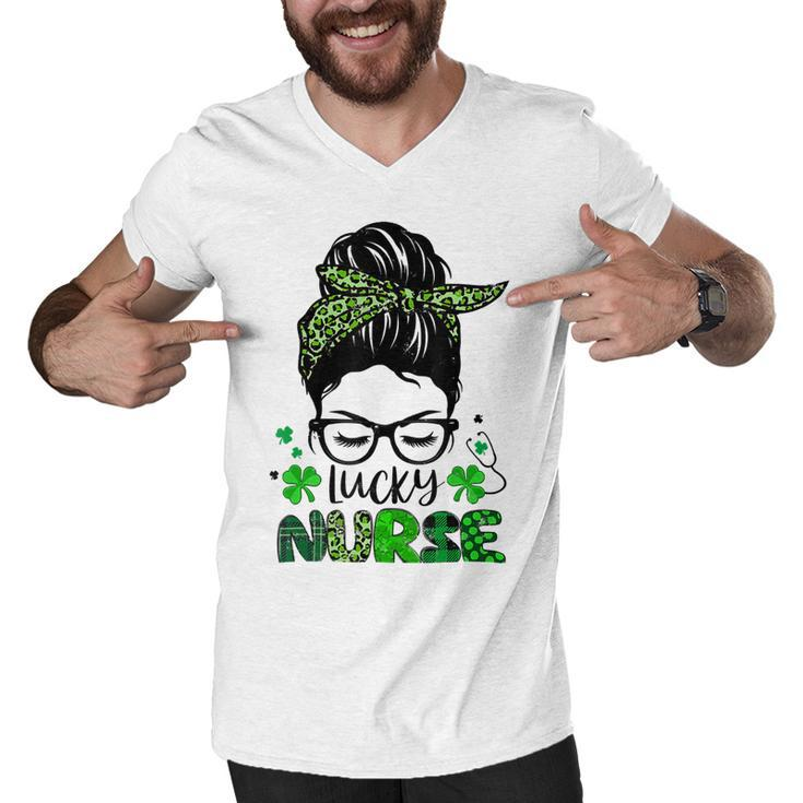 One Lucky Nurse St Patricks Day For Women Funny Nurse Men V-Neck Tshirt