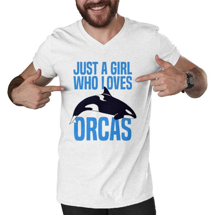 Orca Vintage Whale Marine Animal Killer Whale Men V-Neck Tshirt