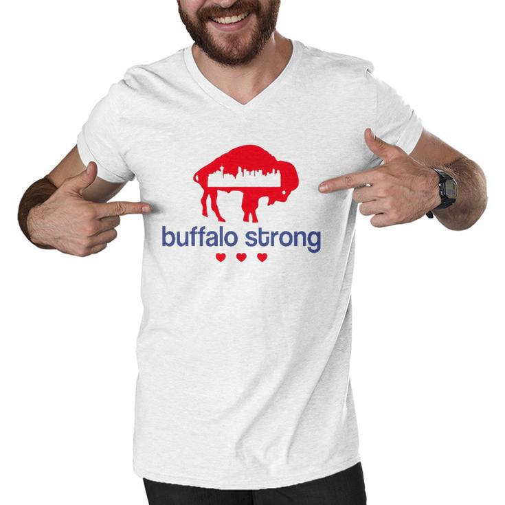 Pray For Buffalo City Of Good Neighbors Buffalo Strong Men V-Neck Tshirt