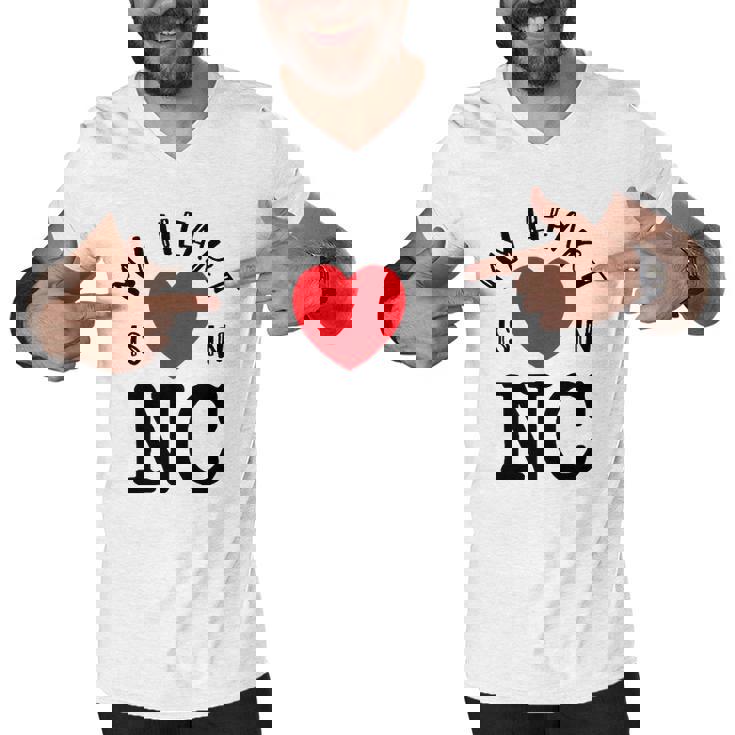 Proud State My Heart Is In Nc North Carolina Men V-Neck Tshirt