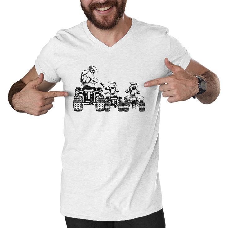 Quad Bike Father And Son Four Wheeler Atv Gift  Men V-Neck Tshirt
