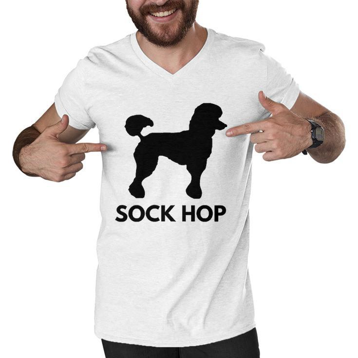 Sock Hop 50S Costume  Big Poodle 1950S Party Men V-Neck Tshirt