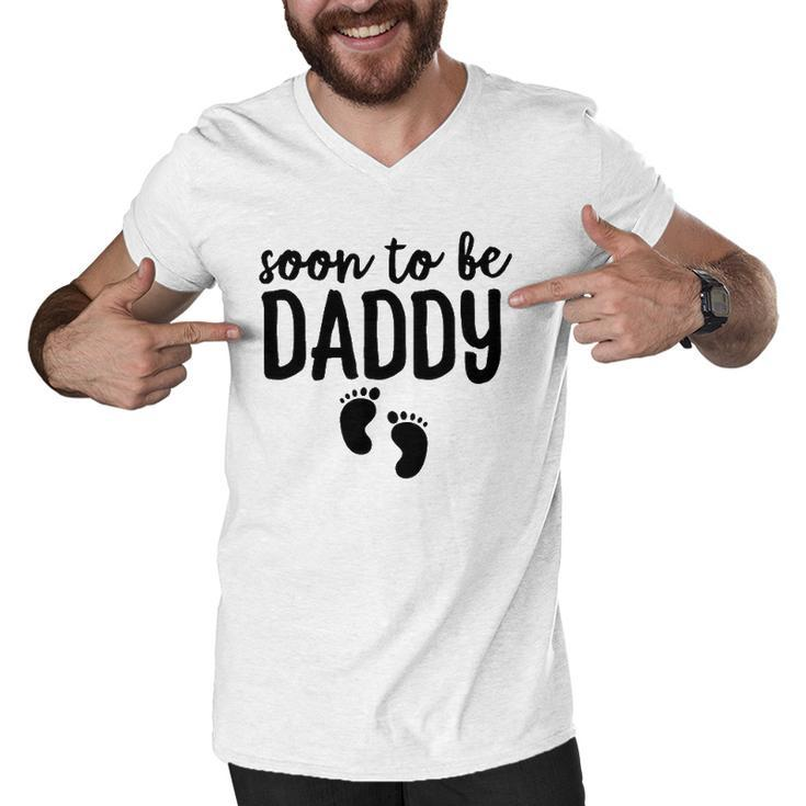 Soon To Be Daddy Funny Pregnancy Announcement Dad Father Men V-Neck Tshirt