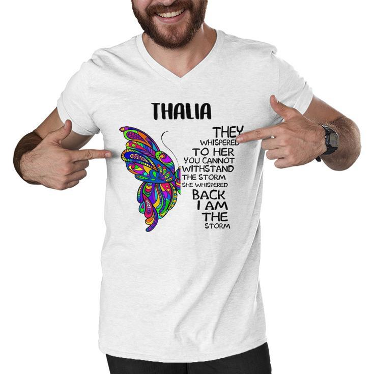 Thalia Name Gift   Thalia I Am The Storm Men V-Neck Tshirt