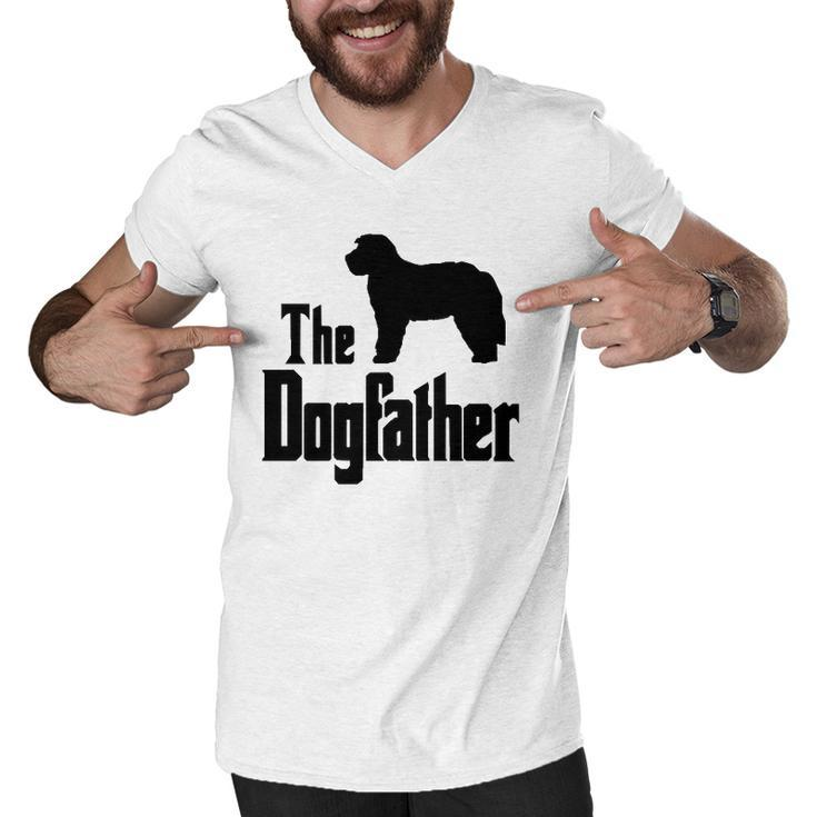 The Dogfather - Funny Dog Gift Funny Bernedoodle  Men V-Neck Tshirt