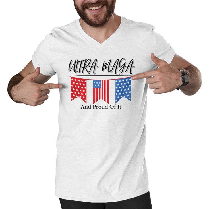 Ultra Maga And Proud Of It V15 Men V-Neck Tshirt