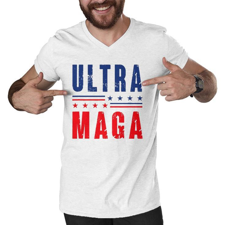 Ultra Maga Donald Trump Great Maga King Men V-Neck Tshirt