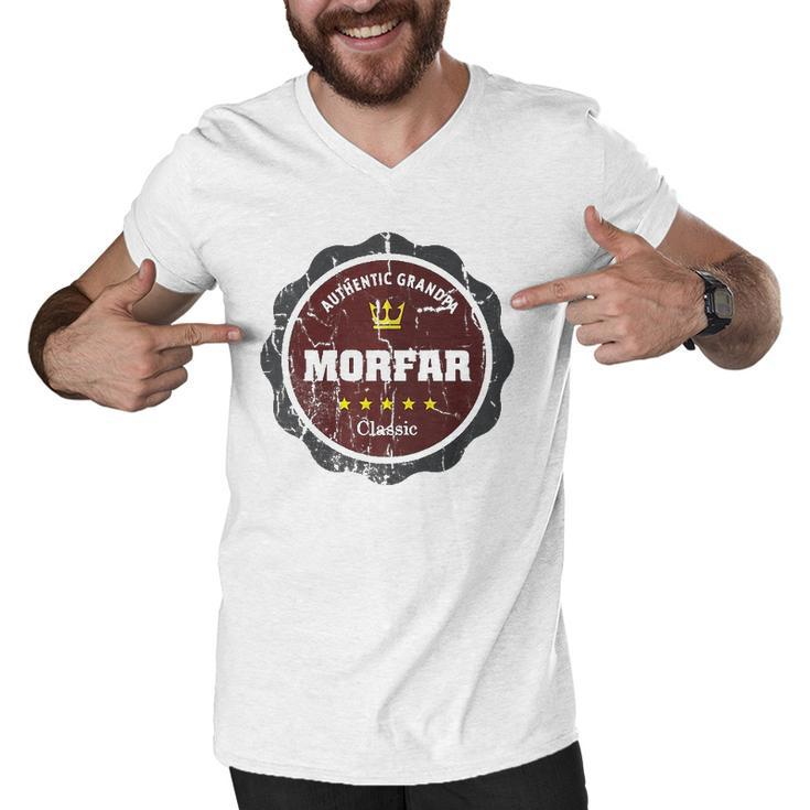 Vintage Design Morfar Gift For Swedish Grandpa  Men V-Neck Tshirt