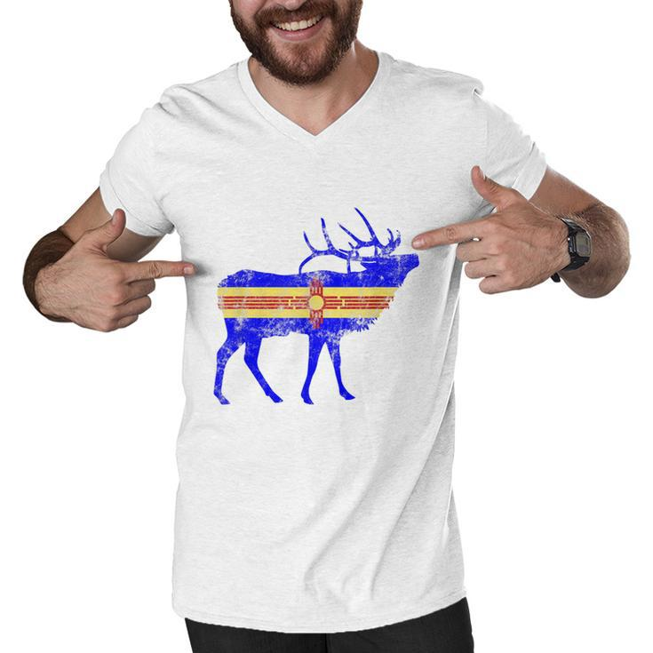 New Mexico Elk Elk Hunting  Men V-Neck Tshirt