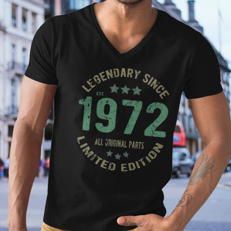 50 Years Old Bday Legend Since 1972 Vintage 50Th Birthday Men V-Neck Tshirt