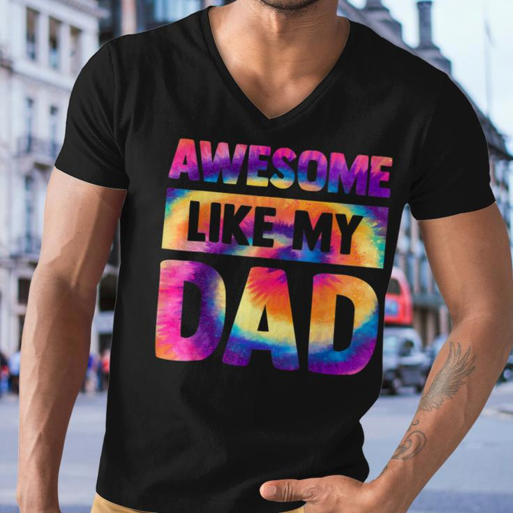 Awesome Like My Dad Matching Fathers Day Family Kids Tie Dye V2 Men V-Neck Tshirt