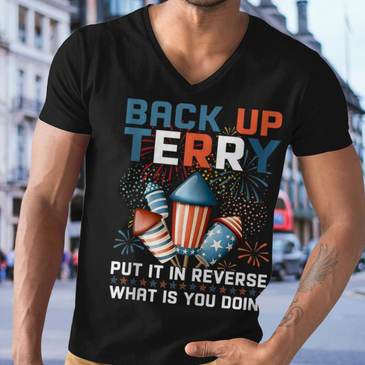 Back Up Terry Put It In Reverse Funny July 4Th Firework Meme V2 Men V-Neck Tshirt