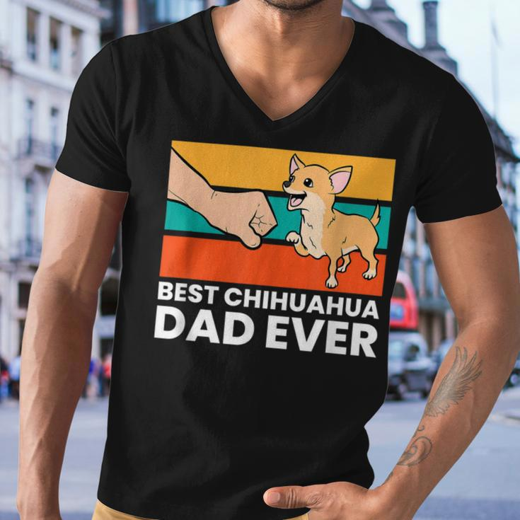 Best Chihuahua Dad Ever Cute Chihuahuas Men V-Neck Tshirt