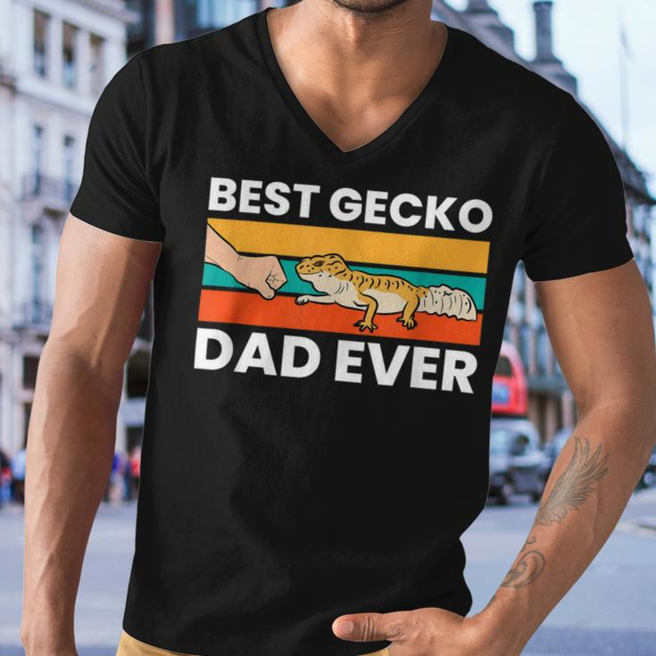 Best Gecko Dad Ever Lizard Leopard Gecko Men V-Neck Tshirt