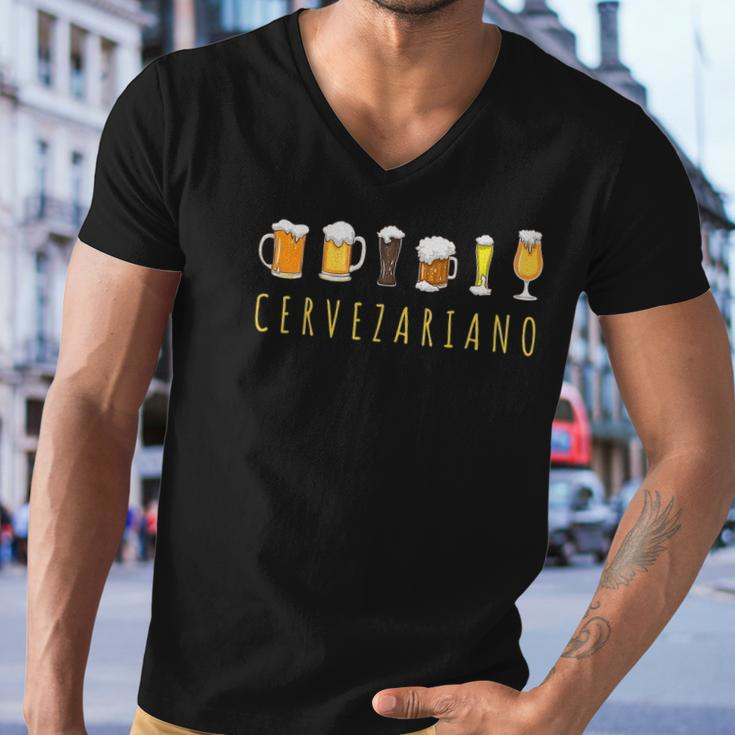 Cervezariano Funny Mexican Beer Cerveza Men V-Neck Tshirt