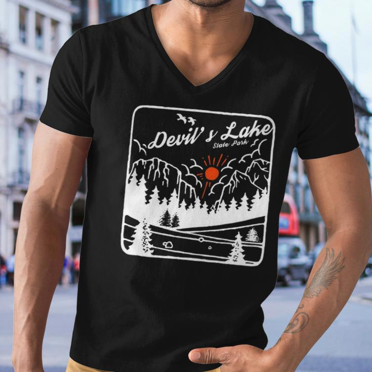 Devils Lake State Park Wisconsin Modern Cool Wi Men V-Neck Tshirt