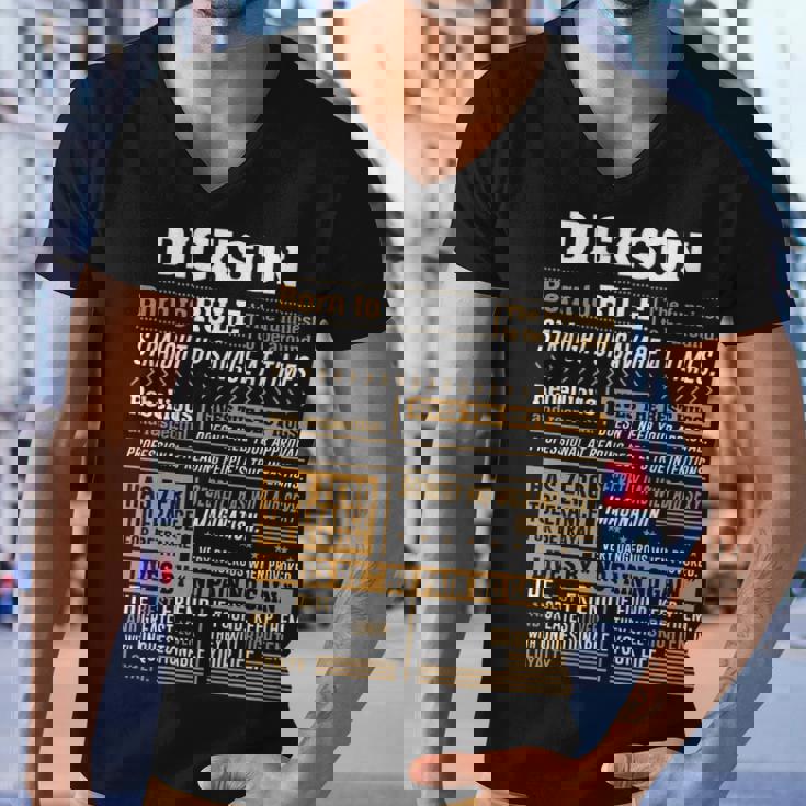 Dickson Name Gift Dickson Born To Rule Men V-Neck Tshirt