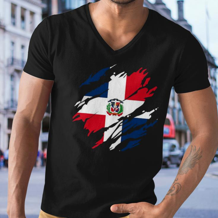 Dominican Flag Dominican Republic Gift Men V-Neck Tshirt