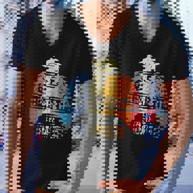 Elementary Level Complete Graduation Gamer Boys Kids Men V-Neck Tshirt