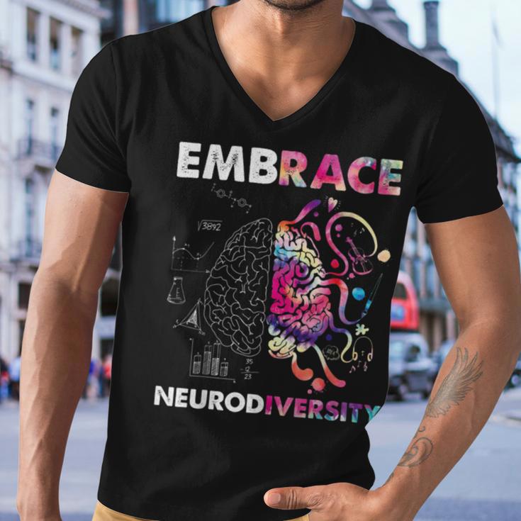 Embrace Neurodiversity Funny V4 Men V-Neck Tshirt