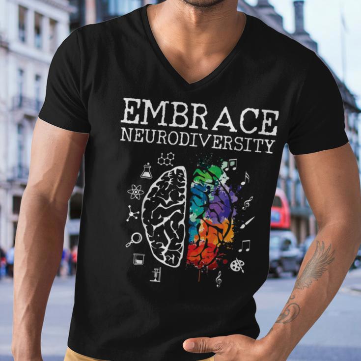 Embrace Neurodiversity Funny V5 Men V-Neck Tshirt