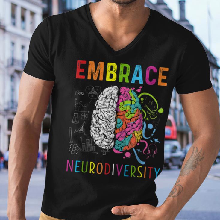 Embrace Neurodiversity V2 Men V-Neck Tshirt