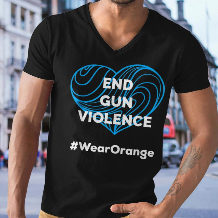 Enough End Gun Violence Wear Orange Men V-Neck Tshirt