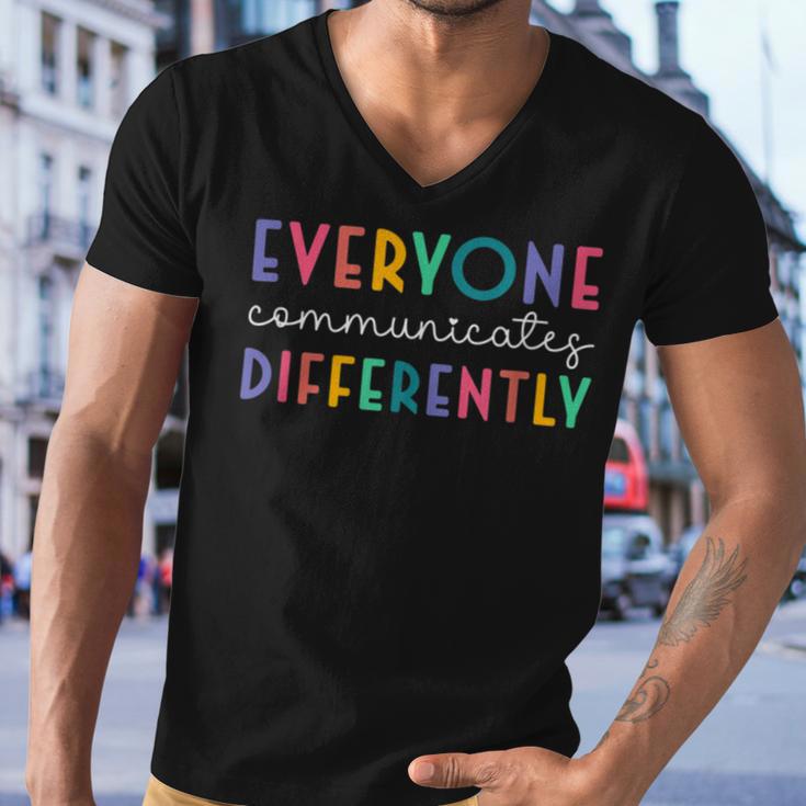 Everyone Communicates Differently Men V-Neck Tshirt