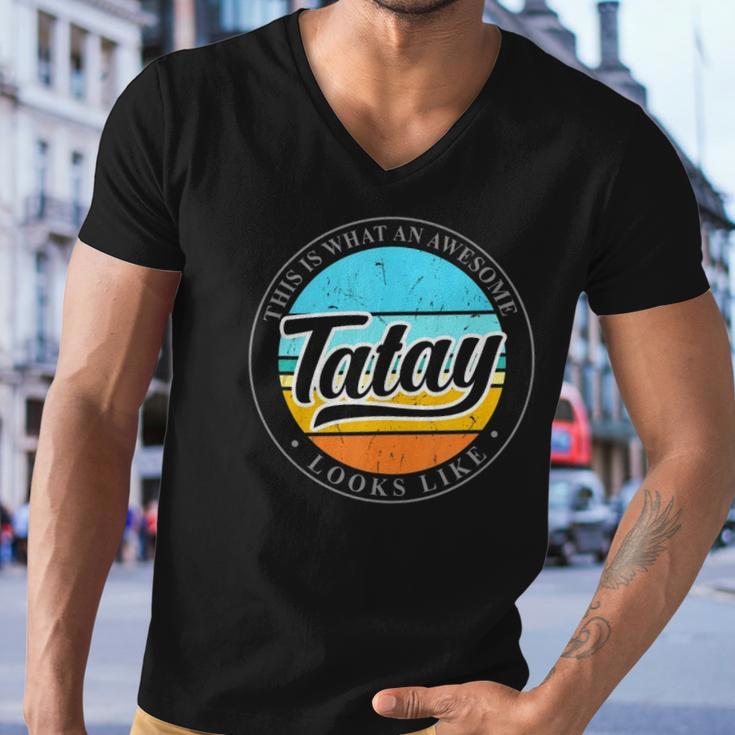 Fathers Day Gift For Tatay Filipino Pinoy Dad Men V-Neck Tshirt