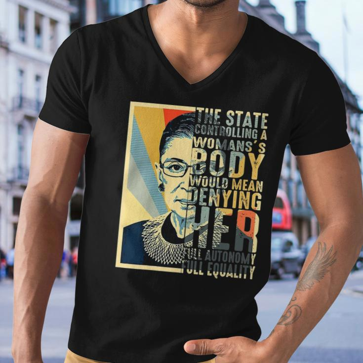Feminist Ruth Bader Ginsburg Pro Choice My Body My Choice Men V-Neck Tshirt
