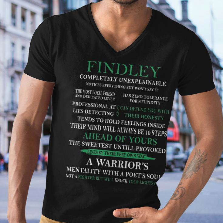 Findley Name Gift Findley Completely Unexplainable Men V-Neck Tshirt