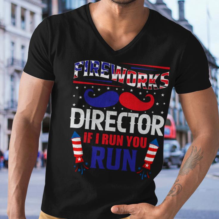 Fireworks Director If I Run You Run Men V-Neck Tshirt