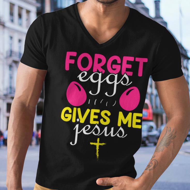 Forger Eggs Gives Me Jesus Funny Easter Day Men V-Neck Tshirt