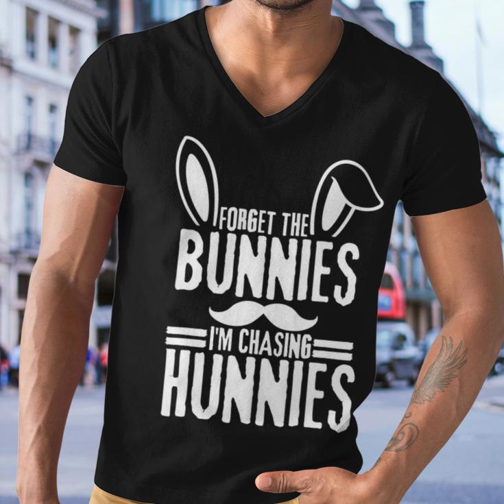 Forget The Bunnies Im Chasing Hunnies Funny Men V-Neck Tshirt