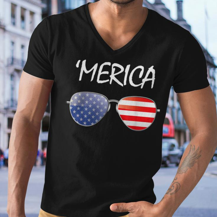 Fourth Of July 4Th July Us America Flag Kids Boys Merica Men V-Neck Tshirt