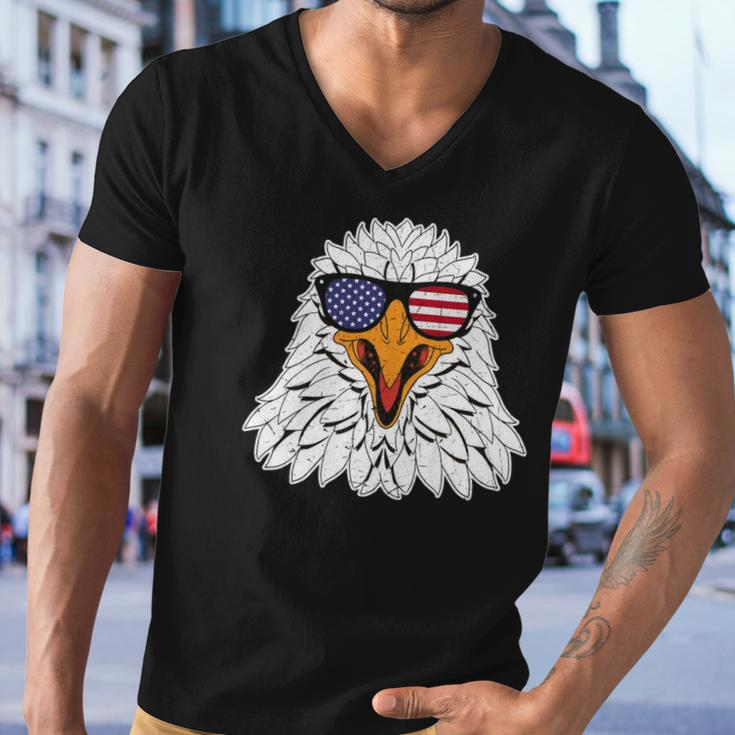 Funny 4Th Of July Eagle Patriotic American Flag Cute Eagle Men V-Neck Tshirt