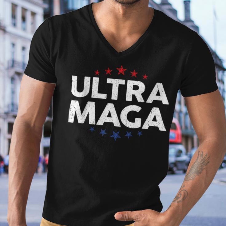 Funny Anti Joe Biden Ultra Maga Support Trump Patriotic Men V-Neck Tshirt