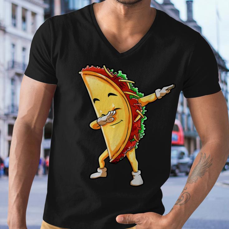 Funny Dabbing Taco Cinco De May Mexican Food Men V-Neck Tshirt