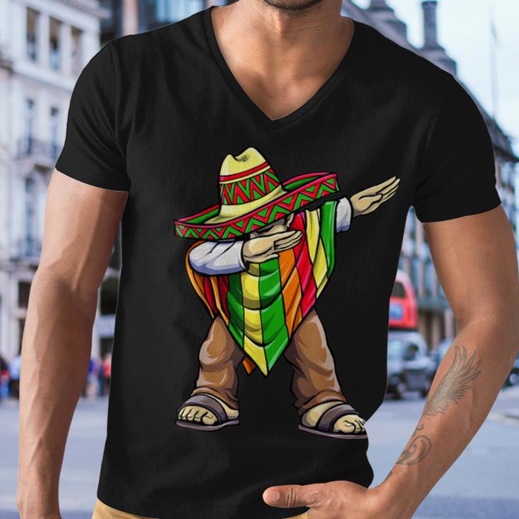 Funny Dabbing Taco Cinco De May Mexican Food V2 Men V-Neck Tshirt