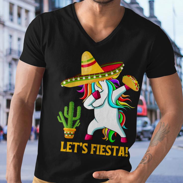 Funny Dabbing Taco Cinco De May Mexican Food V4 Men V-Neck Tshirt