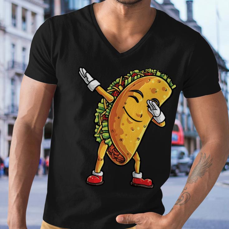 Funny Dabbing Taco Cinco De May Mexican Food V5 Men V-Neck Tshirt