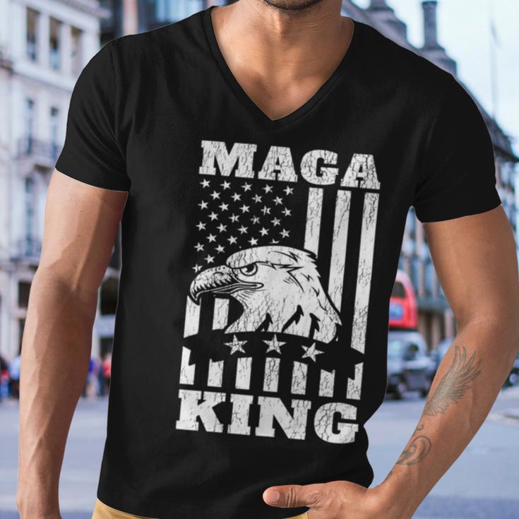 Funny Maga King Trump Supporter Gift Maga King Men V-Neck Tshirt